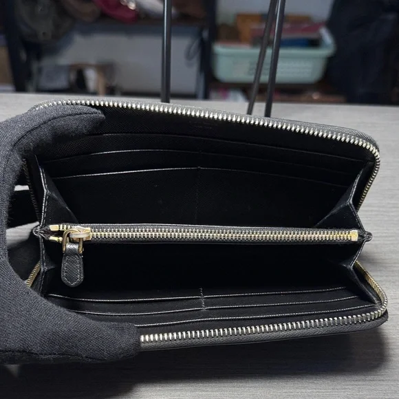 Prada Black Zip Wallet